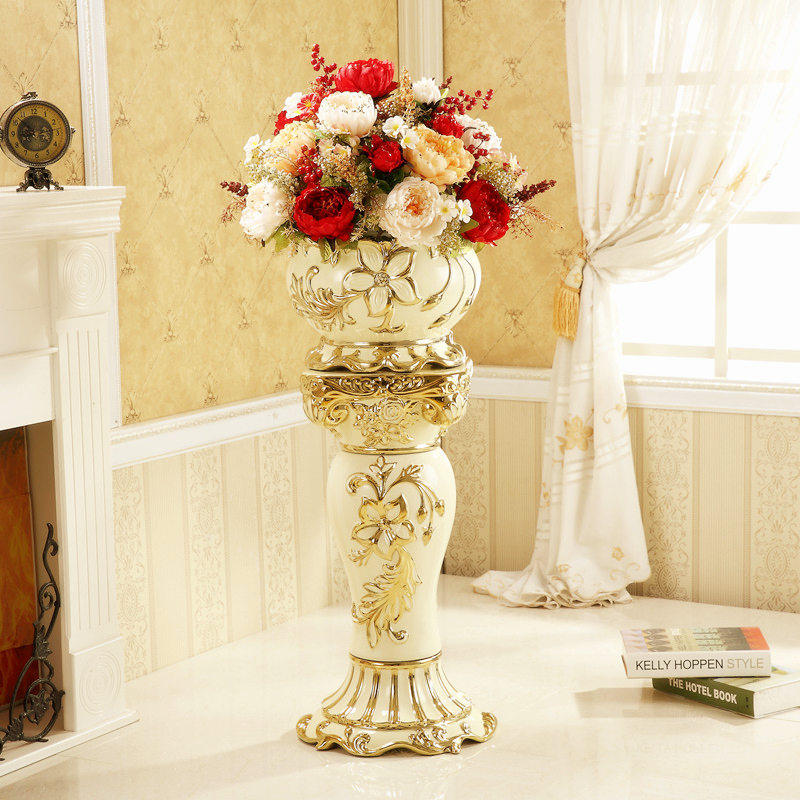 欧式陶瓷大花瓶电视柜落地插花客厅别墅玄关酒店装饰家居摆件,家居饰品,花瓶,淘宝优惠券,粉丝福利购,淘宝优惠卷