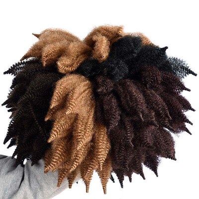 Short Marley Braids Crochet Twist Afro Kinky Synthetic Hair