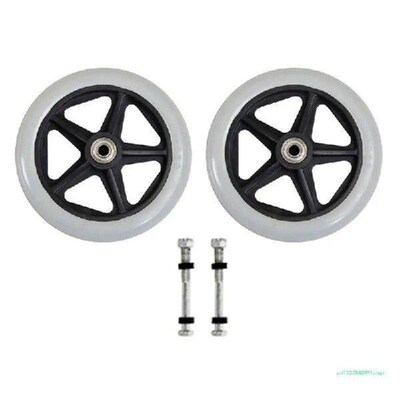 2Pcs 6/7/8in Heavy Duty Wheelchair Front Caster Flexible