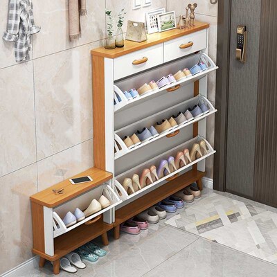 Shoe Rack with Cabinet Door Simple Doorway Dust-proof New Sh