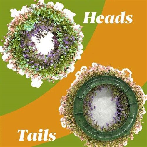 Spring Artificial Wildflower Wreath Fake Flower Garland