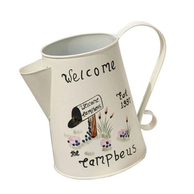 Vintage Metal Flower Jug Pitcher Jar Vase Wedding Home RUSTI