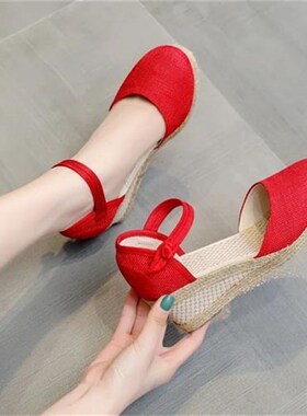 Espadrilles Wedges Woman Sandals Summer 2023 New In Ladies C