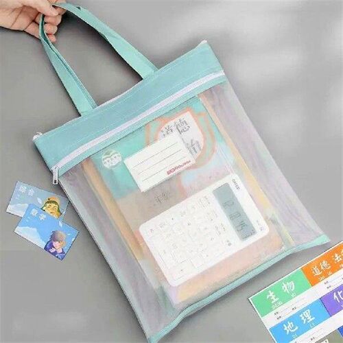 Portable Transparent Zipper Storage Bag Test Paper Folder