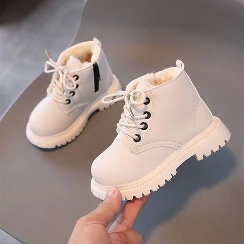 New Autumn Winter Children Leather Boots Girls Boys Shoes Ki
