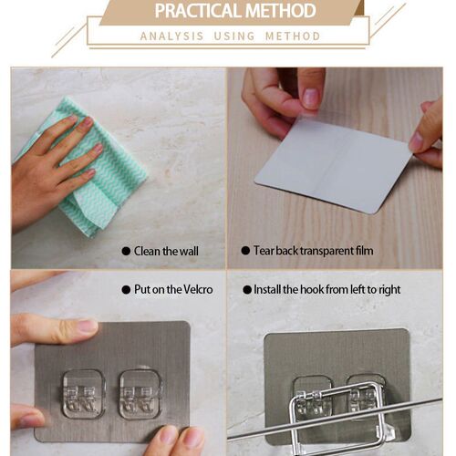 Pape Rack Self-adhesive Towel Holder Toilet Kitchen Bathroom