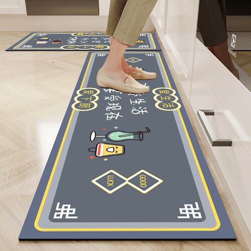 New Nordic stylelong strip kitchen floor mat bathroom carpet