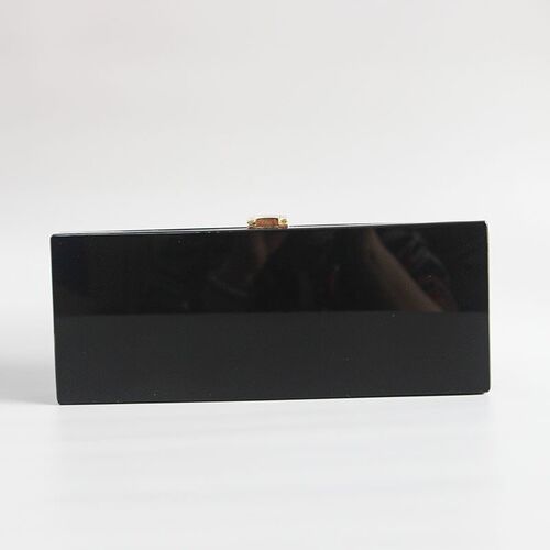 solid black pearl white 25 cm X 10 cm long size acrylic box