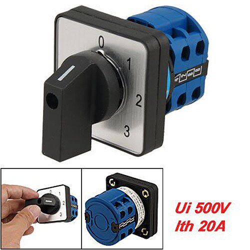 Single Off 4 Postions Changeover Control Rotary Cam Switch 2