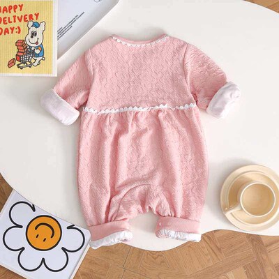 Newborn Baby Spring Clothes Baby Spring Double-Layer jumpsui