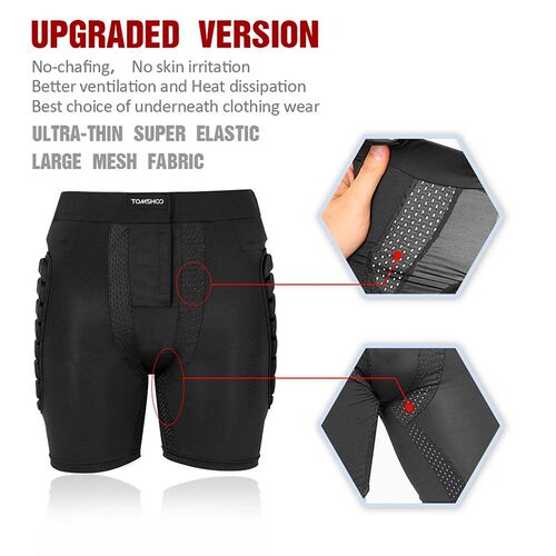 Tomshoo Protective Padded Shorts for Adults Breathable Hip B