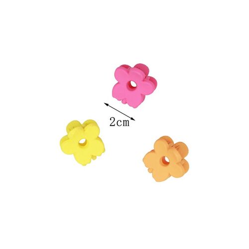 3Pcs Sweet Mini Flower Hair Clips for Women Hair Claw Chic B