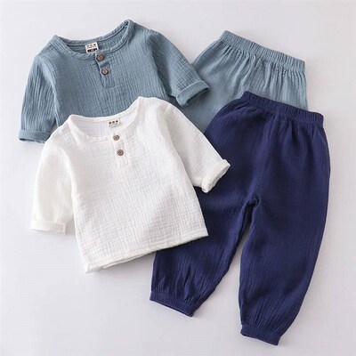 Baby Kids Girls Clothes Sets Spring AutumnToddler Boy Cotton