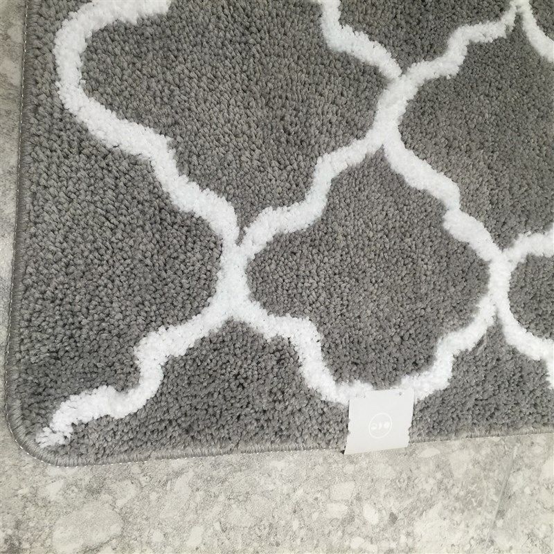 爱家居精选 极简灰色几何图案防滑地毯浴室卧室吸水地垫门垫,居家布艺,家用脚垫,淘宝优惠券,粉丝福利购,淘宝优惠卷