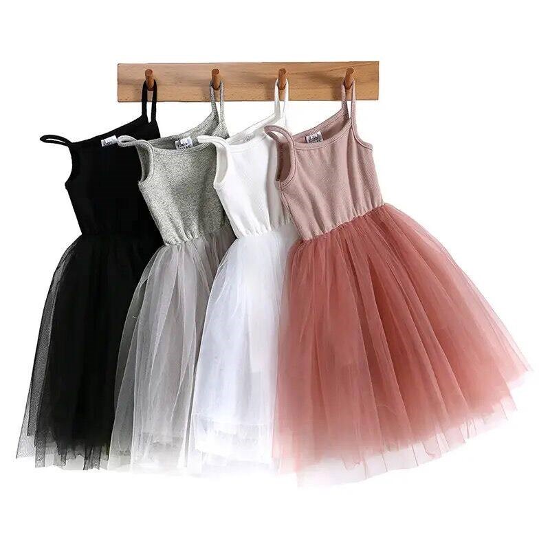 Summer Toddler Girl Dress Sleeveless Cotton Kids Beach Dress图片