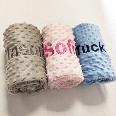Name Personalised Newborn Baby Blanket Swaddling Baby Beddin