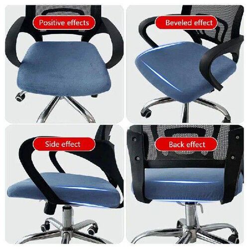 1Pc Velvet Office Chair Cover Computer Swivel Seat Cover