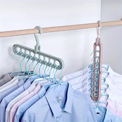 5PCS Multi-functional Nine-hole Coat Rack Household Storage