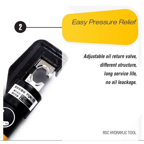 Hydraulic Cable Lug Crimper Tool YQK-70 12 AWG to 00 (2/0) E