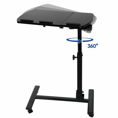 Angle Height Adjustable Rolling Laptop Desk Over Sofa Bed No