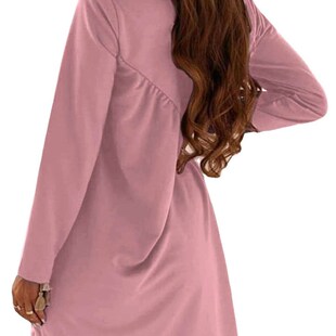 new solid color Autumn sleeve winter long dress and