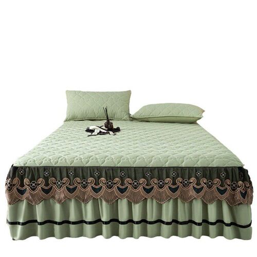 Soybean Fiber Padded Bed Skirt Three-piece Set 1.8m Bedsprea