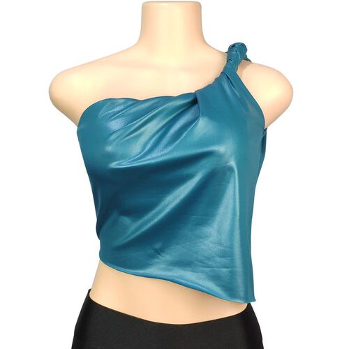 Womens 2025 Imitation Leather Matte Shoulder Tight Waist Sl