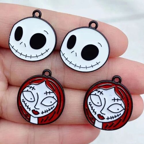 10pcs Enamel Cartoon Haunted  Halloween Ghost Charms DIY Jew