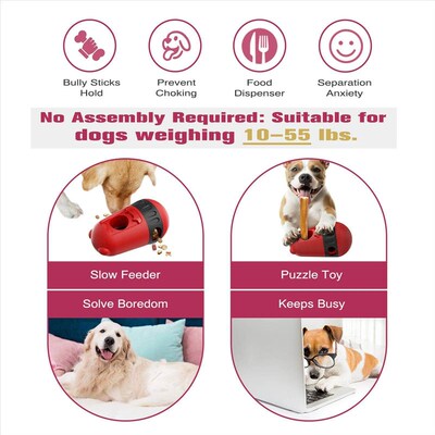 Bully Stick Holder Dog Toy Slow Feeder Ball Food Dispensing