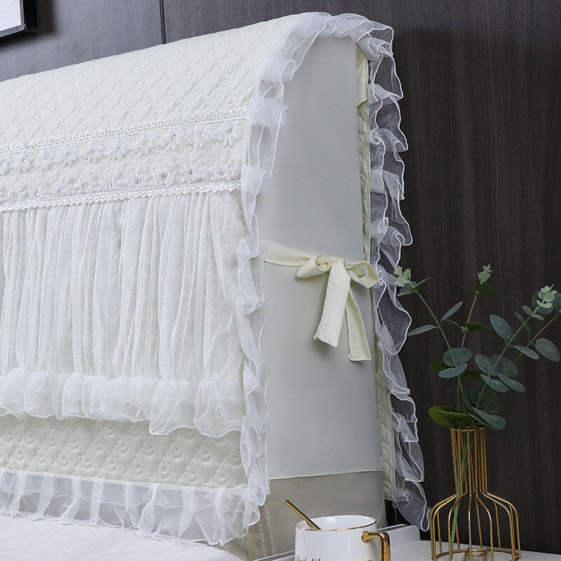 公主风床头罩木床皮床保护家用蕾丝绣花保暖柔软床防尘罩白色,居家布艺,床头罩,淘宝优惠券,粉丝福利购,淘宝优惠卷