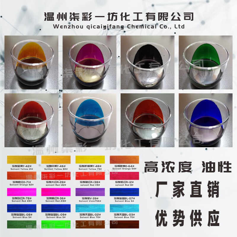 高浓度透明油性色精酒精染料水家具皮革油漆油墨实木水晶滴胶调色