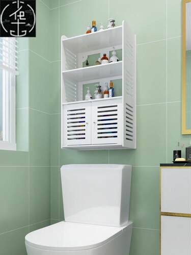 Toilet bathroom shelf wall mounted washstand storage cabinet