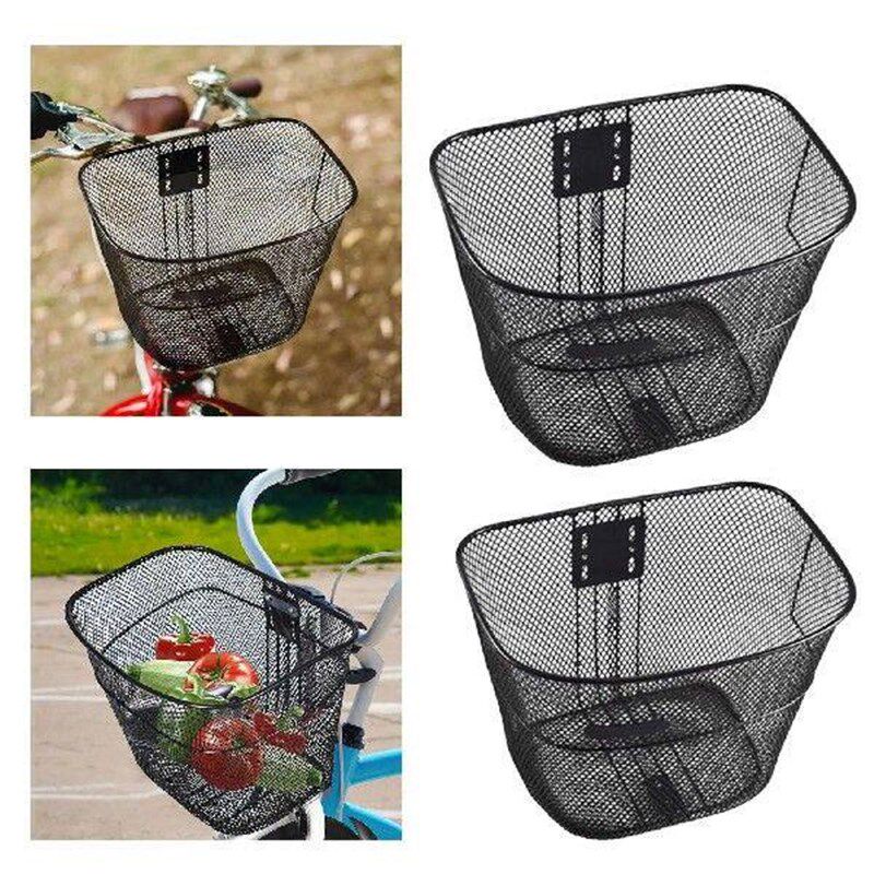Bicycle Basket Storage Container Sturdy Practical Wire Mesh