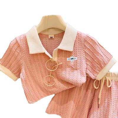 2025 Summer New Arrival Collar Edge Shorts Short-sleeved Gir