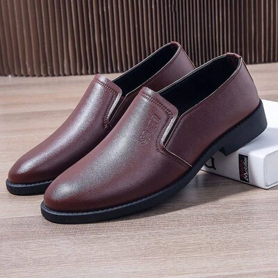 Mens Leather Dress Shoes Formal Brown Elegant Mens Shoes