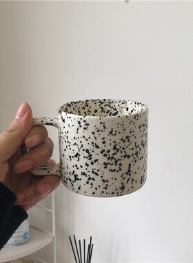 Ins Creative Retro Ceramic Splash Ink Wave Dot Mug Coffee Mi