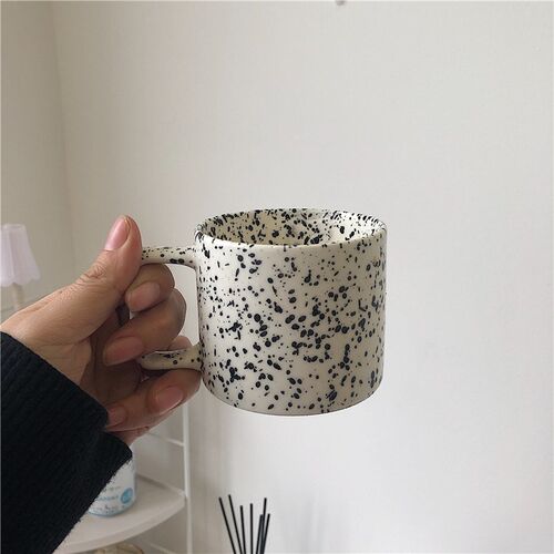 Ins Creative Retro Ceramic Splash Ink Wave Dot Mug Coffee Mi