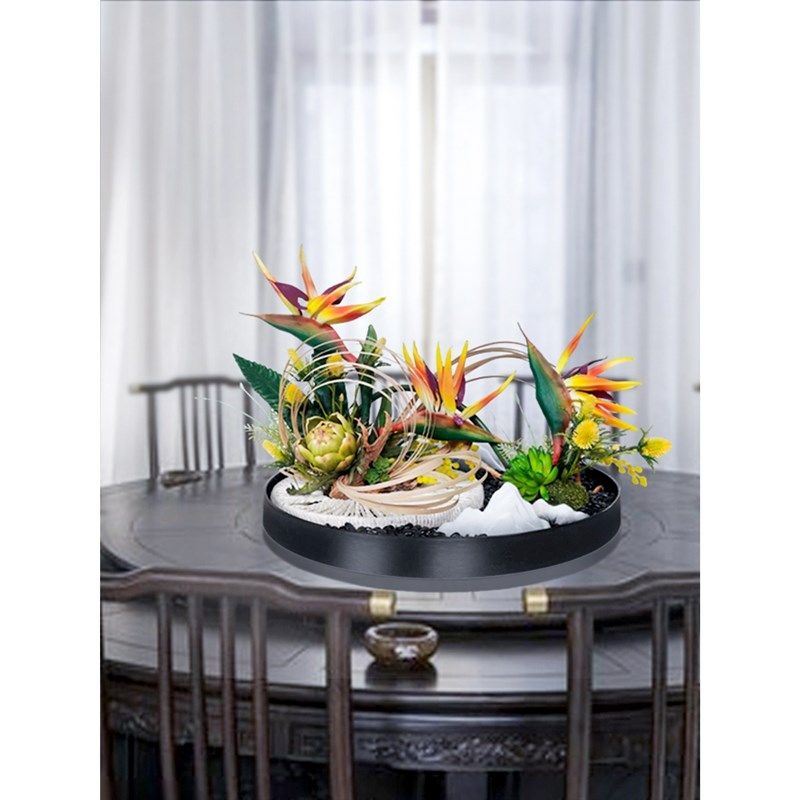 酒店餐桌装饰花景观摆件大圆桌转盘中间高档摆花仿真花餐厅台面花,家居饰品,仿真花/假花,淘宝优惠券,粉丝福利购,淘宝优惠卷