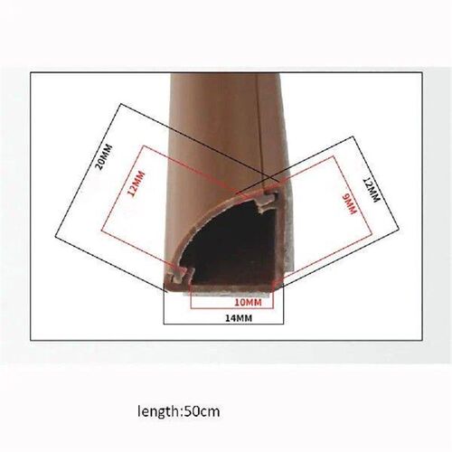 PVC Triangle Arc Slot Floor Cord Cover Self-Adhesive