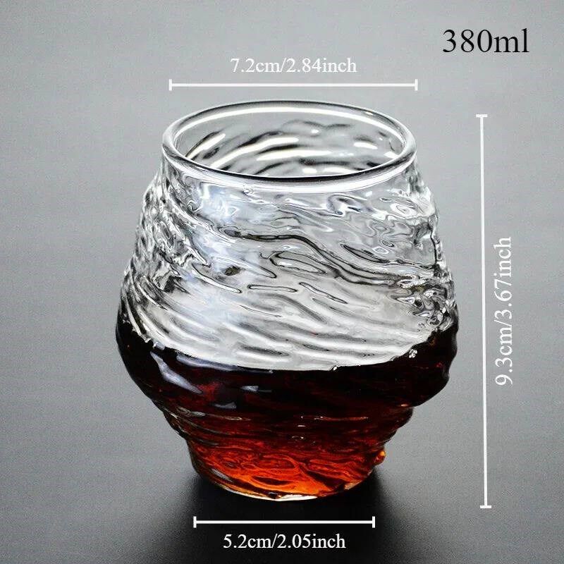 Japan 3D Mountain Whiskey Glass Glacier Old Fashioned Whisky图片