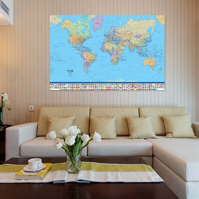 Political Map Of The World Miller Projection 5 Size Maxi Po