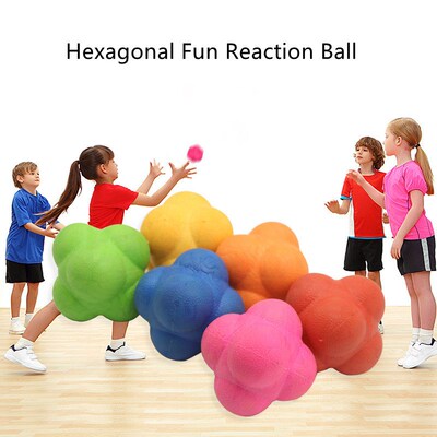 1Pc Hexagonal Reaction Ball Silicone Agility Coordination Re