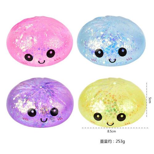 Hot Glitter Dumpling Squishy with Box Dumplings Sensory Sque