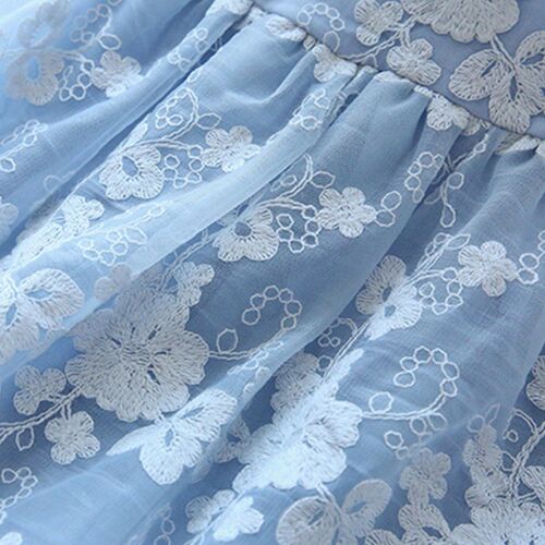 Girls Dress Embroidery Princess Party Autumn Spring Children