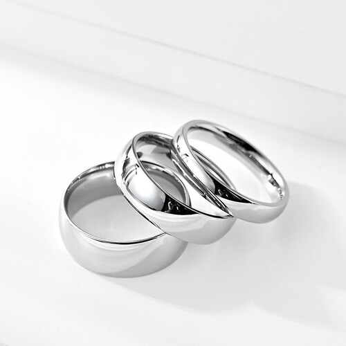 2/4/6/8/12/MM Fashion Stainless Steel Ring Wholesale Laser
