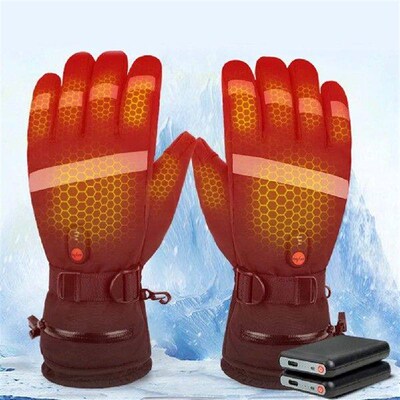 Electric Heated Gloves Winter Waterproof Heating Thermal