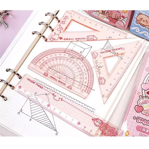 4pcs Flexible Ruler cute Set - 15cm/6inch Plastic Straight