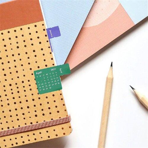4 Sets Month Page Marker 2025 Index t Calendar Stickers
