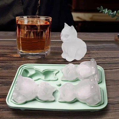 Silicone Ice Cube Ice Ball Mold Animal Ice Cube Cat Ice Cube