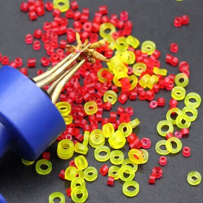 50pcs Fishing Accessories Bait Band For Earthworm Maggot Pel